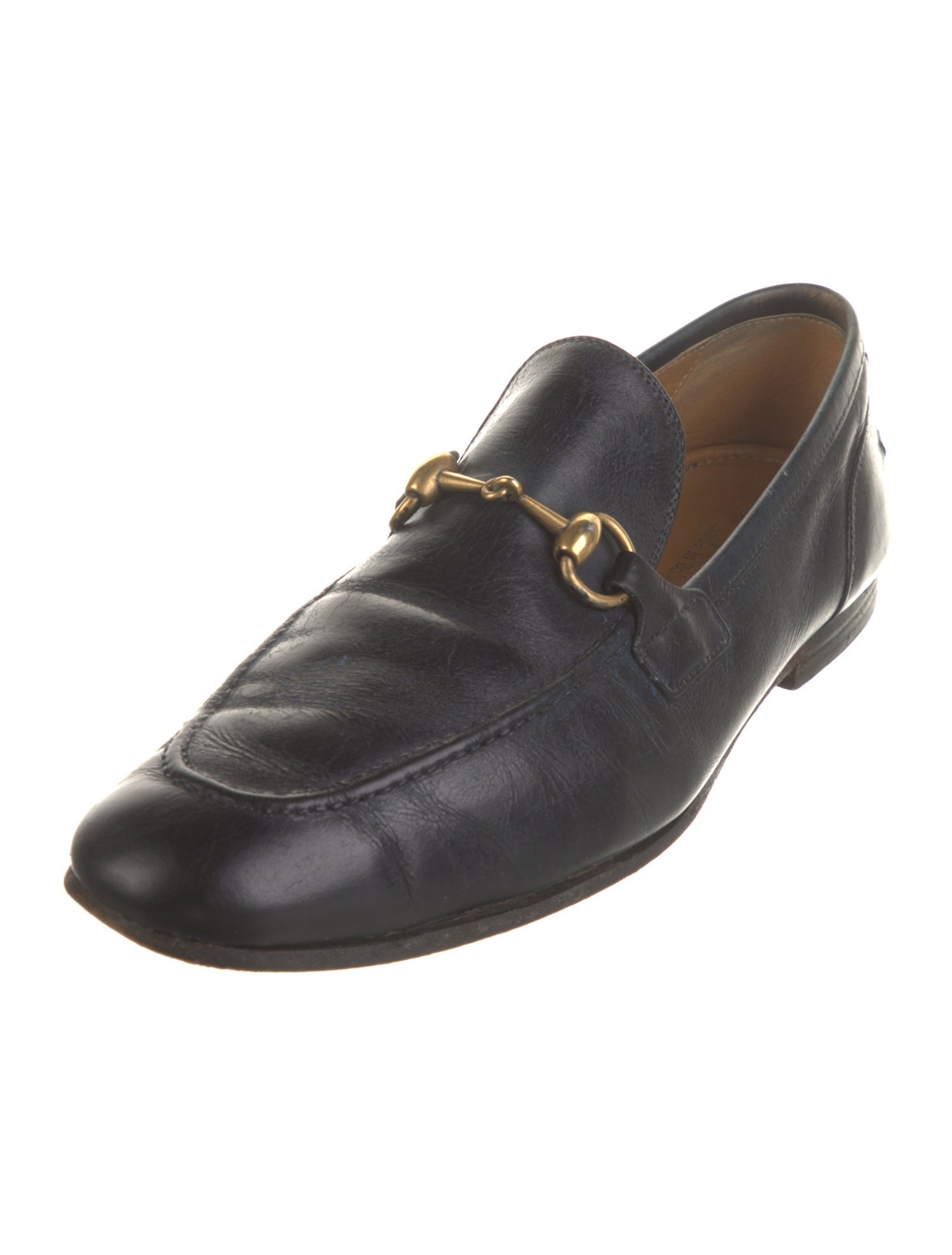 Gucci Horsebit Accent Leather Dress Loafers